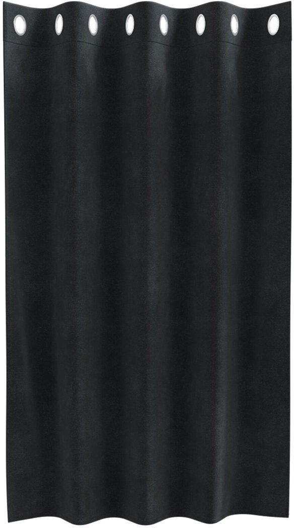 17 Stories Curtains Polyester Medium Decorative Inlays Black 140cm Width x 140cm Drop