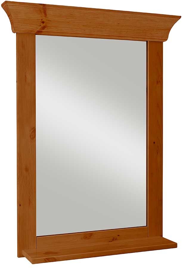 Pharao24.de Wandspiegel Landhaus Kiefer mit Ablage 85 cm hoch