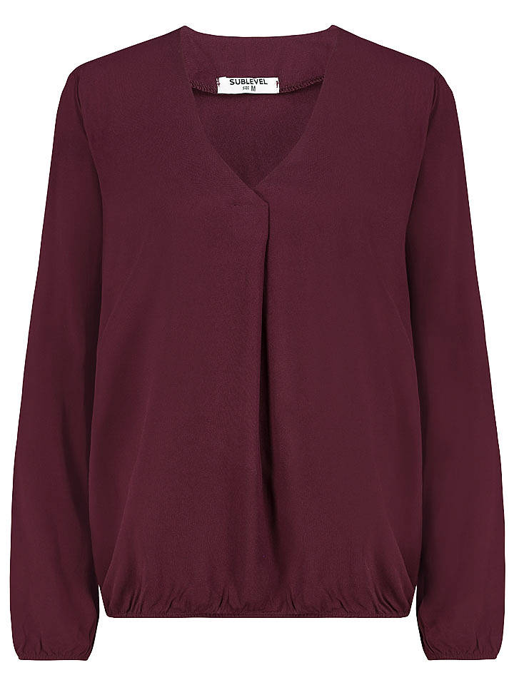 Sublevel Bluse "Emma" in Bordeaux - XS