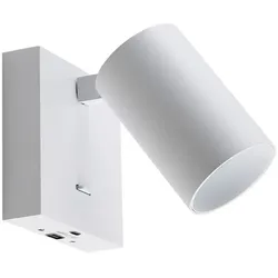 Deko-Light Wandaufbauleuchte Can Tilt eckig USB 1x GU10 Weiß