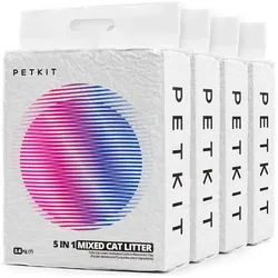 Petkit 5-in1 Mixed Katzenstreu 4er Pack (Klumpend, 2.50 l), Katzenstreu