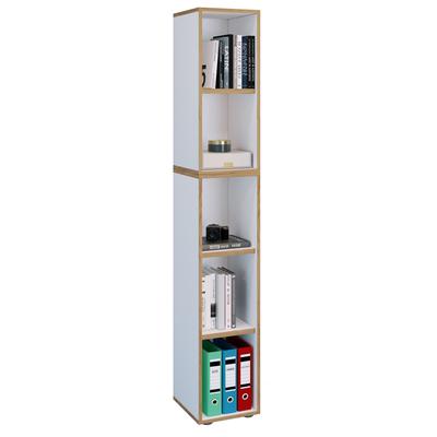 Bücherregal VCM "Holz Büro Regal Bücher Ordner Salia 5fach B. 30 cm", weiß, B:30cm T:33cm, Regale, Bücherregal