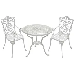 Gartensitzgruppen in Weiß Vintage Design (dreiteilig)