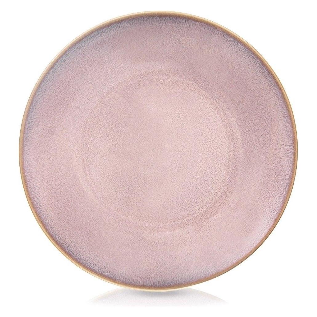 Lumarko Talerz Obiadowy Płytki 27cm Ceramika Różowy Glaze Nakrapiany Zmywarka ORION (65526569)