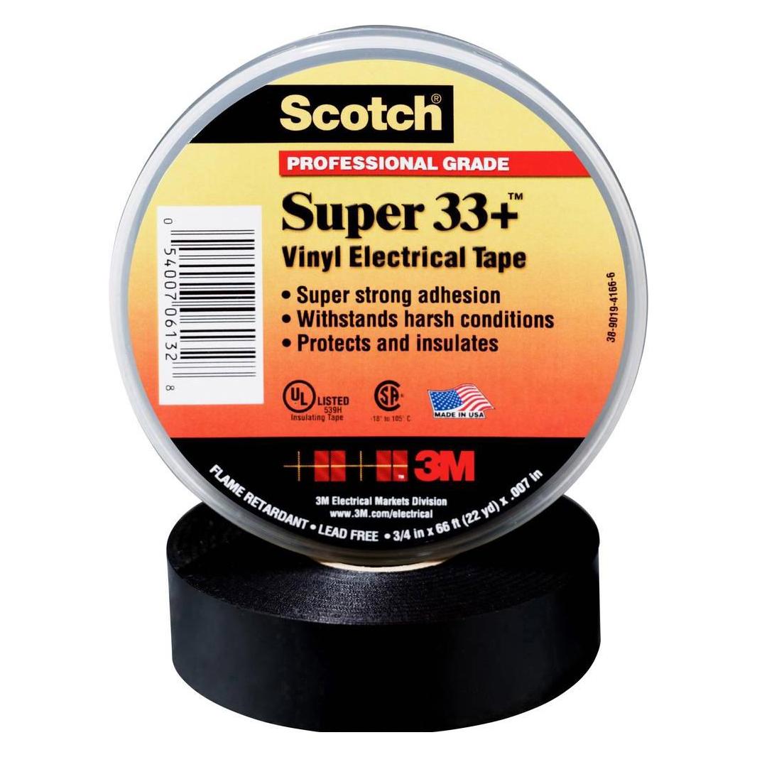 Scotch Super 33+ Vinyl Elektro-Isolierband, 25 mm x 33 m, 0.18 mm (25 mm) (SUPER33+-25X33)