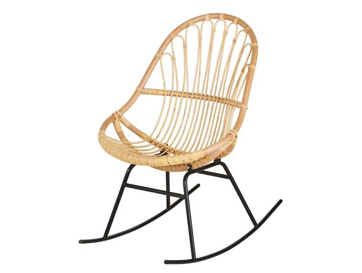 Fauteuil à bascule en rotin