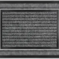 KARAT Schmutzfangmatte "Dura" - Türmatte für Innen & Außen / 50 x 80 cm (Grau)