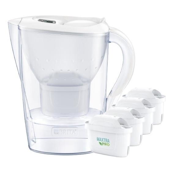 Brita Marella XL filter jug + 4 cartridges PRO Pure Performance cartridges (3.50 l) (Marella XL + 4 PRO bialy)