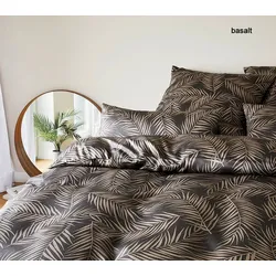 Elegante Mako Satin Bettwäsche Maison Leaves