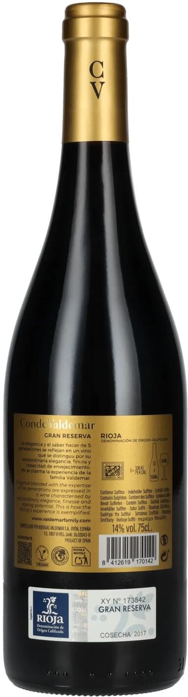 Valdemar Family Conde Valdemar Gran Reserva Rioja DOC 2017 14% Vol. 0,75l