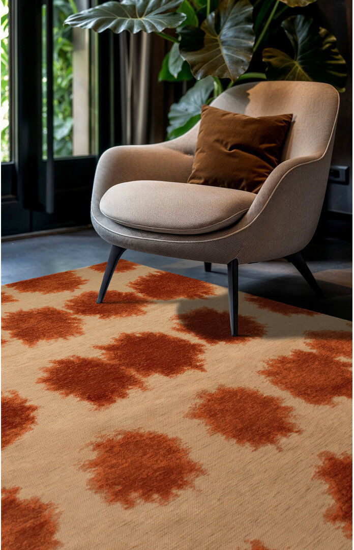 Metro Batholo Rectangle Area Rug Red Rectangle 80 x 150cm