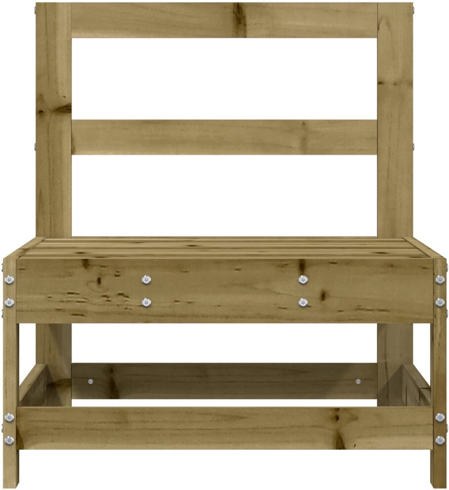 vidaXL Canapé central de jardin bois de pin imprégné