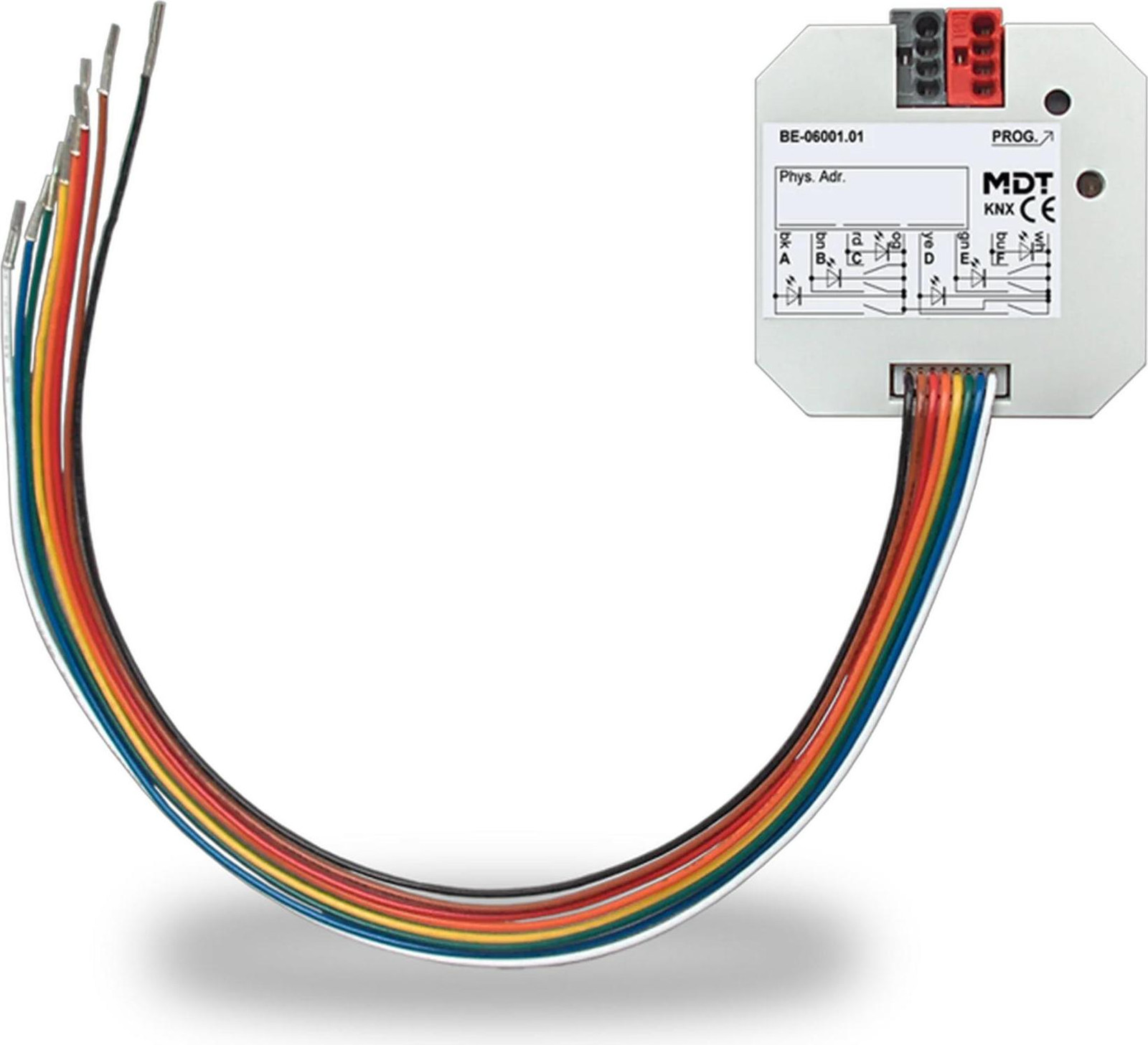 MDT KNX-drukknopinterface 6-voudig, potentiaalvrij BE-06001.02