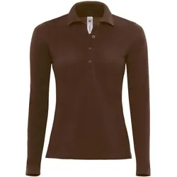 B&C Damen Piqué Polo langarm Safran Pure Long Sleeve PW456