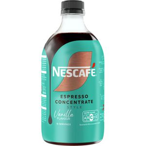 Nescafe Kaffeekonzentrat Espresso Concentrate Style Vanilla, gesüßt, mit löslichem Bohnenkaffee & Vanilleroma, 500 ml