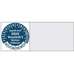 Hein, Sicherheitskennzeichnung, 190452 Kabelprüfplakette DGUV Vorschrift