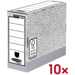 Bankers Box System Ablagebox breit - 10 Stück mehrfarbig