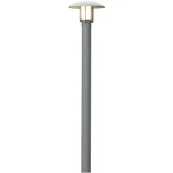 Konstsmide Stehleuchte Heimdal, silbergrau, opales Glas (402-312)