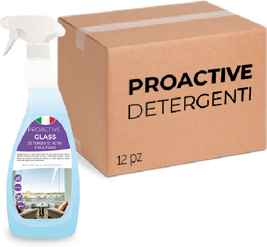 ProActive Detergenti Scatola 12 pezzi di detergente vetri e multiuso ProActive Glass 750 ml