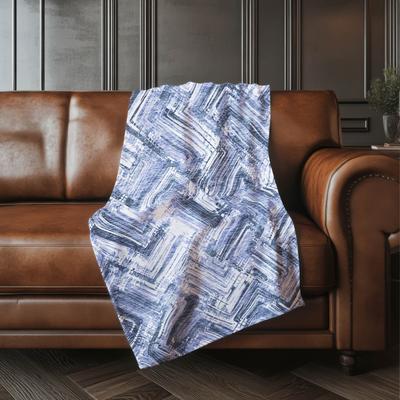 Addison Rugs Premium Machine Washable Modern Chevron Sherpa Throw Blanket