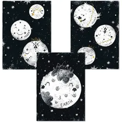 POSTER Set Mit 3 Planets Lunas A4 Rahmenlos