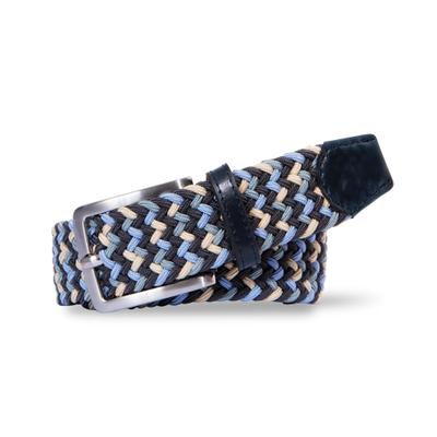 Stretchgürtel MEYER "Gürtel", Herren, Gr. 80cm, bunt (blau multicolor), Materialmix, bedruckt, Gürtel, im farbenfrohen Design