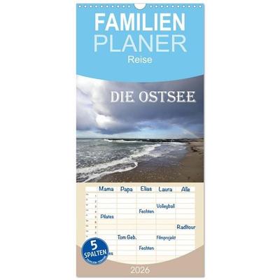 Familienplaner 2026 - Die Ostsee mit 5 Spalten (Wandkalender, 21 x 45 cm) CALVENDO