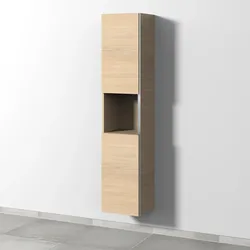 Sanipa Hochschrank „3way“ 350 × 1700 × 345 mm Anschlag links, in Eiche Nordic, Anschlag links