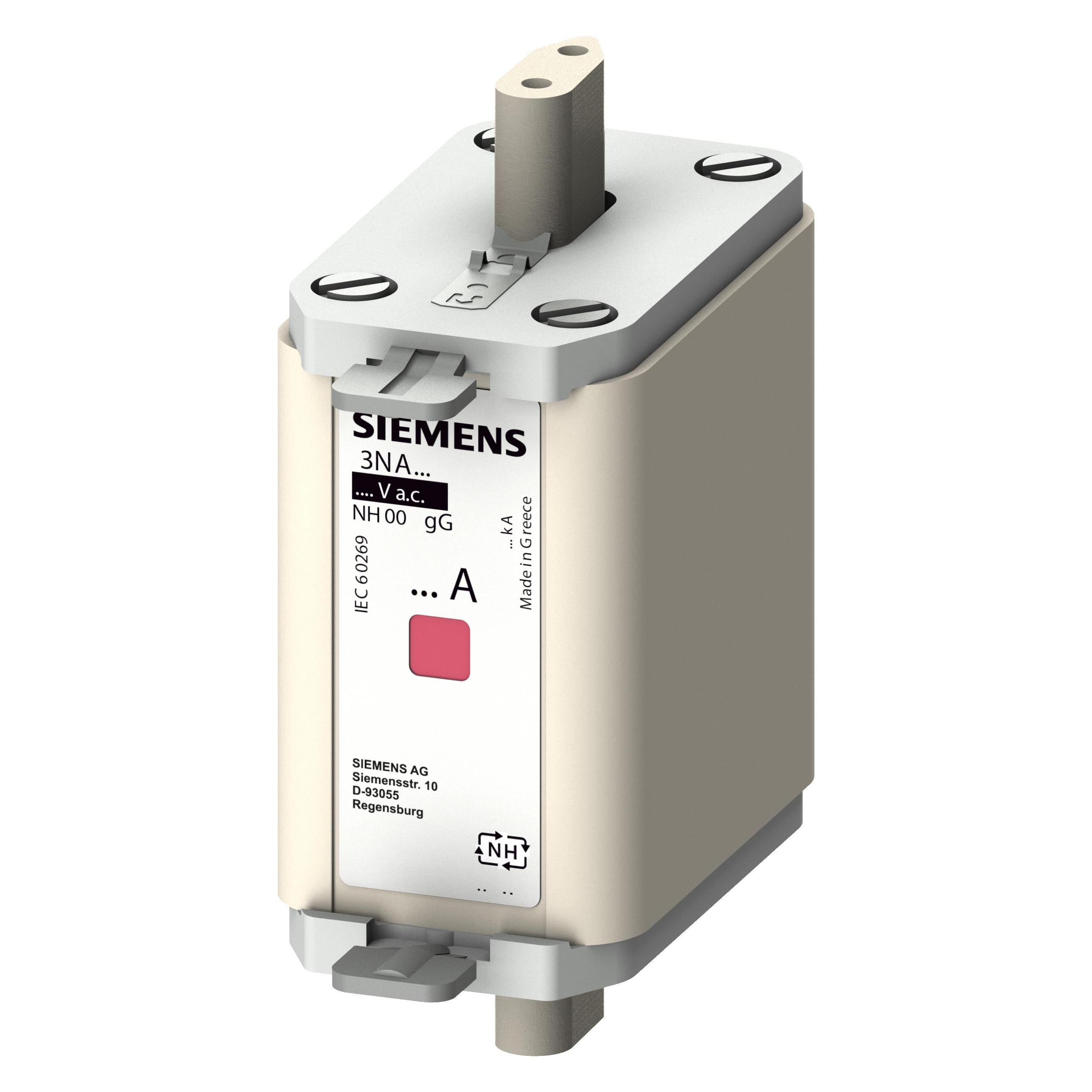 Siemens NHSicherungseinsatz NH00 A gG Un AC Un DC (80 A) (3NA68246)