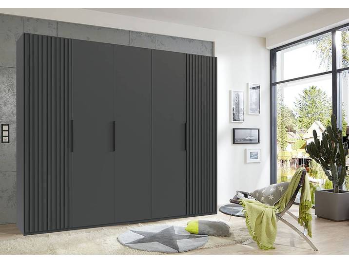 Drehtürenschrank Andorra 250cm Grau/Graphit