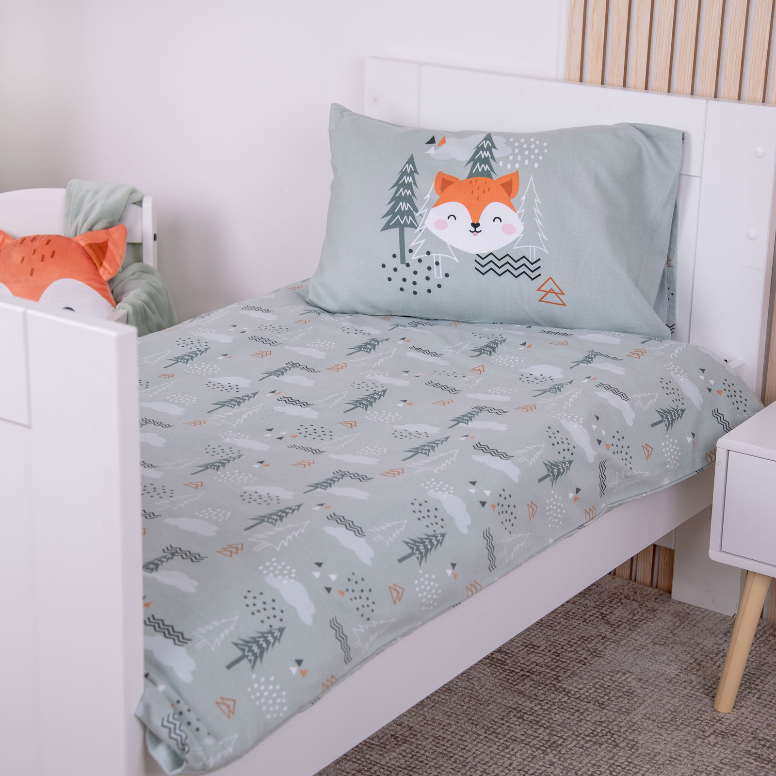 home24 Flanellen babybeddengoed Nordic Forest groen