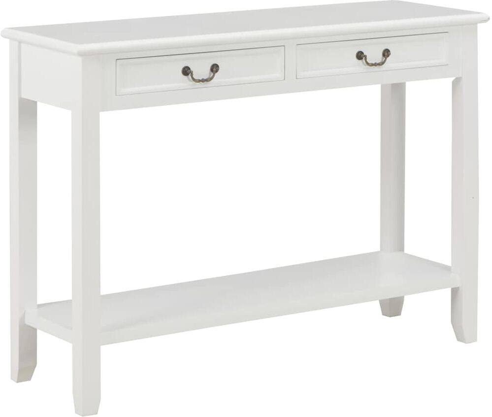 vidaXL Table console Blanc 110x35x80 cm Bois