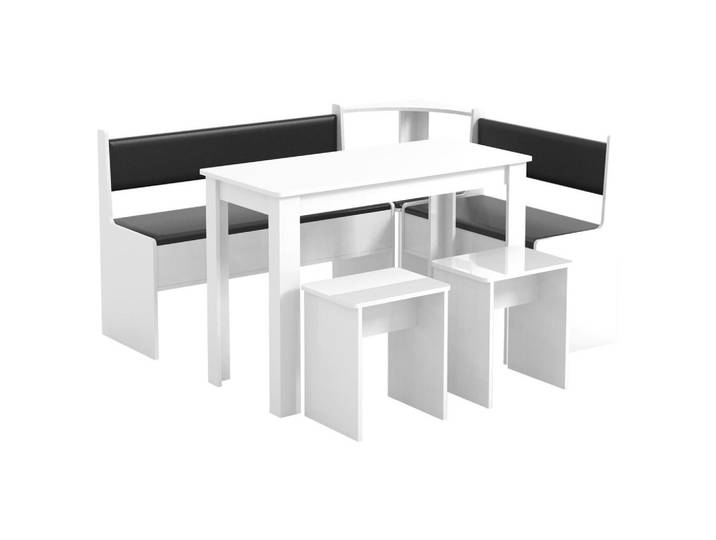 Mid.you Eckbankgruppe, Weiss, Holzwerkstoff, Wange, 153x115 cm, Esszimmer, Bank, Tisch- & Eckbankgruppen