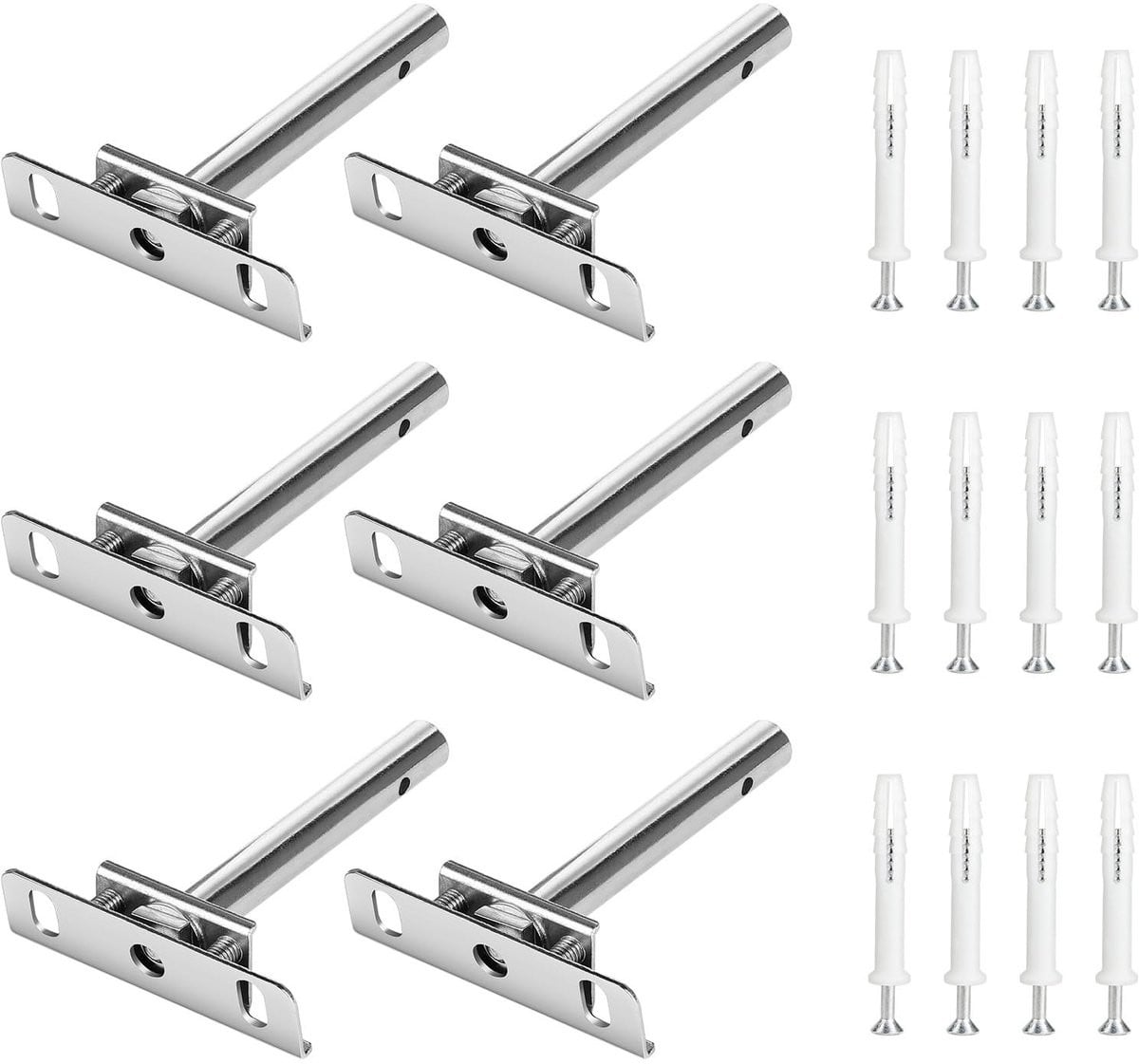 Set van 6 verstelbare plankdragers van 10 cm