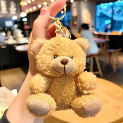 Quick Pick Pro Charming Curly Bear Plush Keychain Bag Charm Toy b