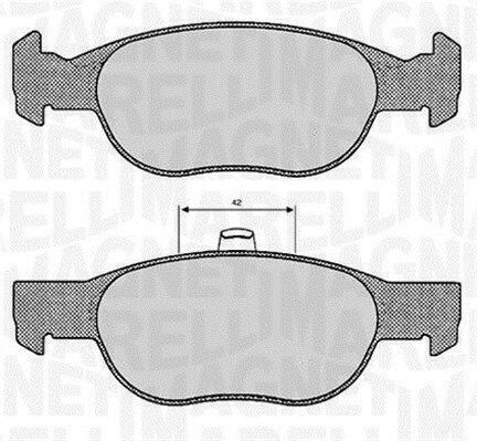 Magneti Marelli Bremsbelagsatz, Scheibenbremse 363916060239 Für Fiat