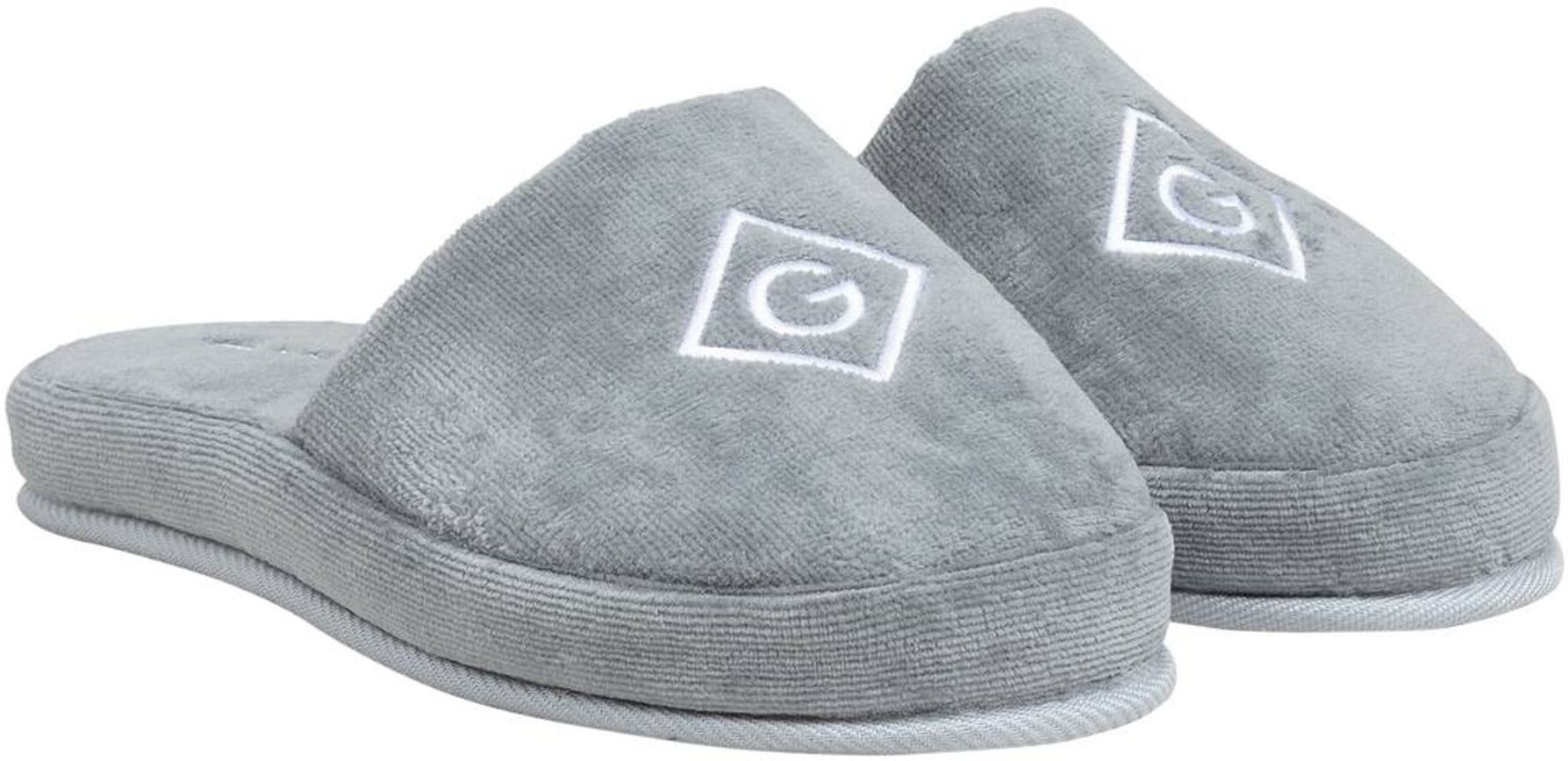 Hausschuh GANT "Hausschuhe", Damen, Gr. 42-43, grau, Obermaterial: 100% Baumwolle CO. Futter: 100% Baumwolle CO. 100% Baumwolle CO., Schuhe Hausschuh