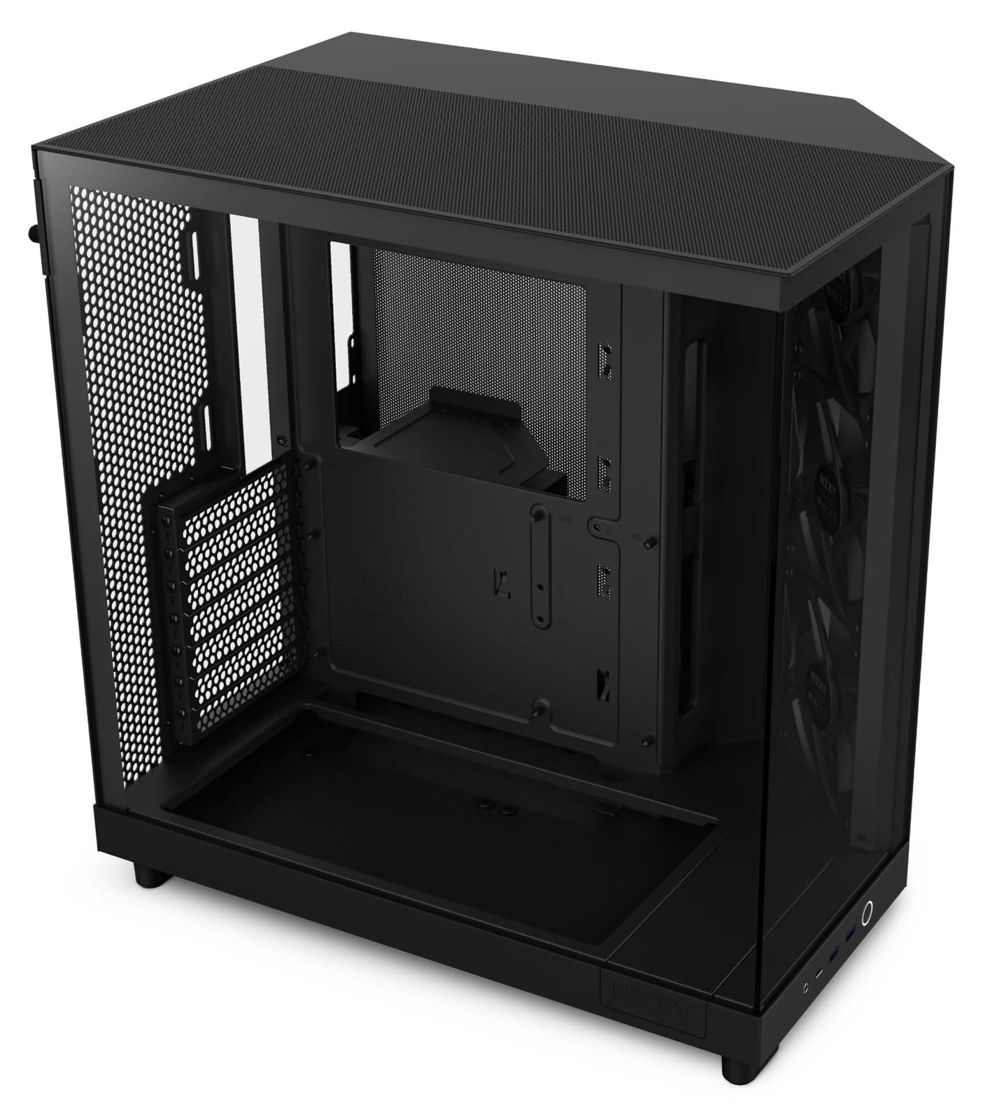 NZXT H6 Flow Compacte ATX pc-behuizing met dubbele compartimenten - Zwart