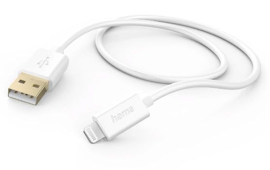Hama Stecker Lightning auf USB A 1,5 m 139542 (Weiß) 00139542