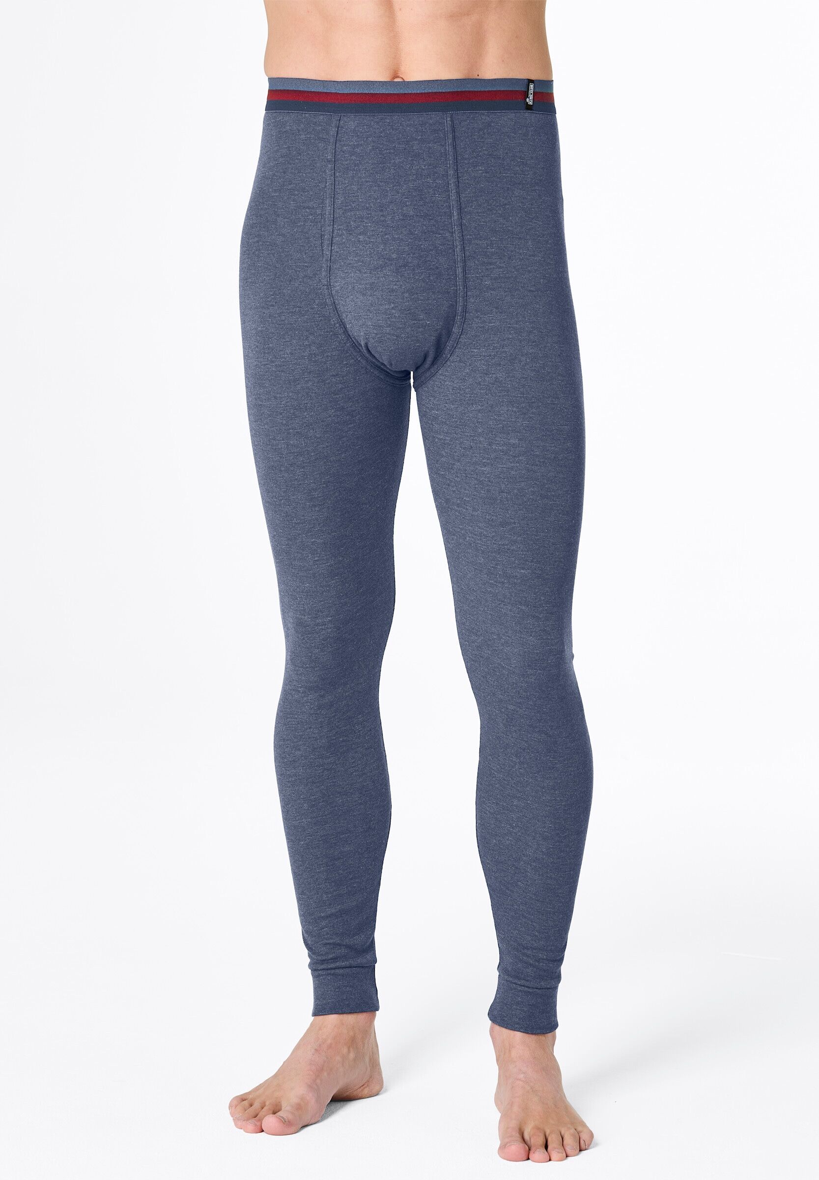 Lange Unterhose WITT "Hose lang Hose lang 2 Stück", Herren, Gr. 7, 2 Stk., blau (rauchblau), Unterhosen Lange Unterhose