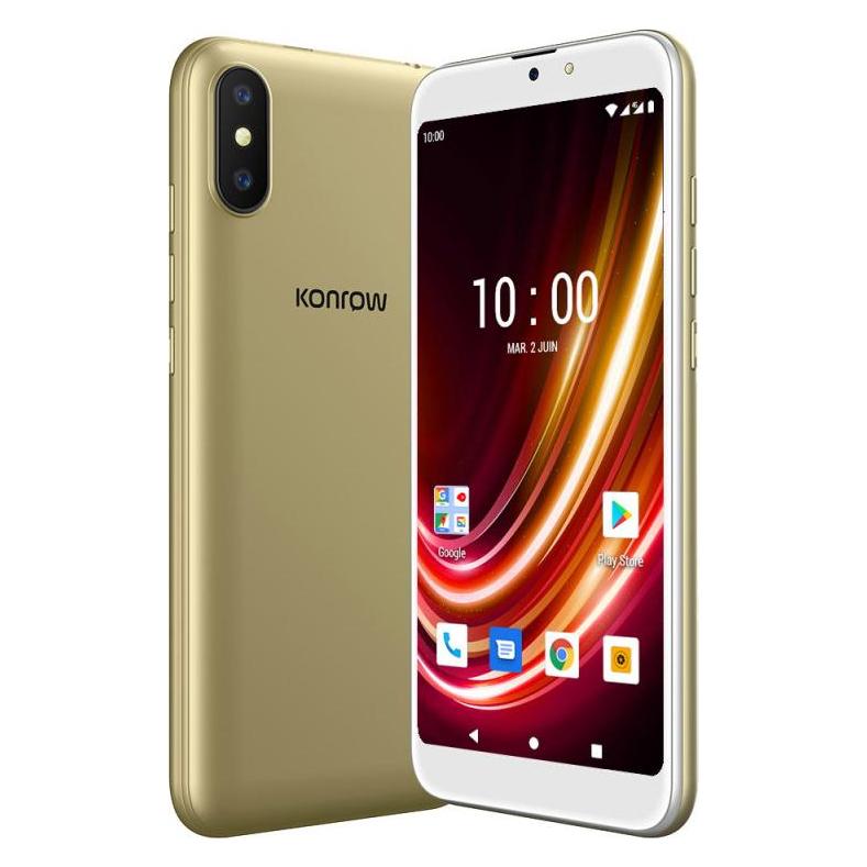 Konrow Easy S55P2021 (Double Sim - 4G - Écran 5.45" - 16 Go, 1 Go RAM) Or (16 GB, 5.45", Dual SIM, 4G) (35968173)