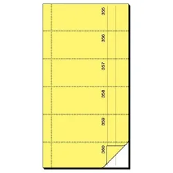 5x Sigel, Formular, Bonbuch, 360 Abrisse