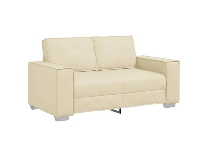 vidaXL Zweisitzer-Sofa Creme 160 cm Kunstleder Weiche Schaumstoffpolsterung für maximalen Komfort, Modernes Aussehen, das jedes Zuhause aufpeppt,
