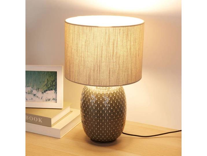 Pauleen Tischlampe Pretty Classy, creme / amber, für Wohn- / Esszimmer, Keramik