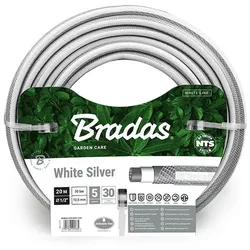 Gartenschlauch 1/2" NTS knickfest verdrehungsfest Wasserschlauch WHITE SILVER BRADAS 20m WWS1/220