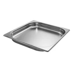 AcMax GN 2/3 Gastronormbehälter GN-Behälter Edelstahl 2,3 Liter Tiefe 40mm