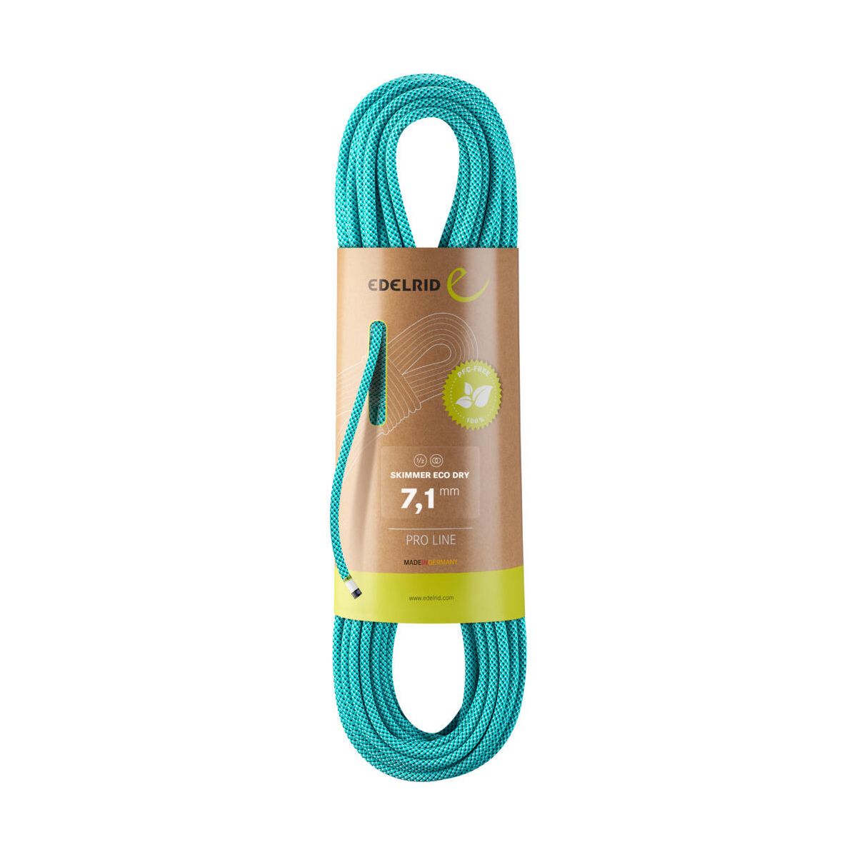 Edelrid Skimmer Eco Dry 7,1mm icemint (329) 60 M 712920603290