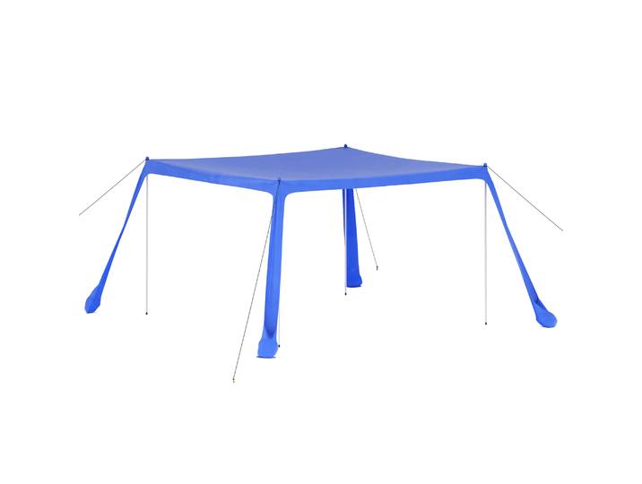 Strandzelt mit 4 Stangen 300 x 300 x 200 cm blau