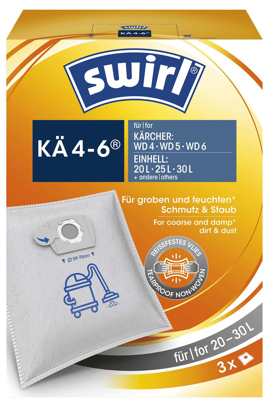 swirl® Staubsaugerbeutel, KÄ 4-6 2154