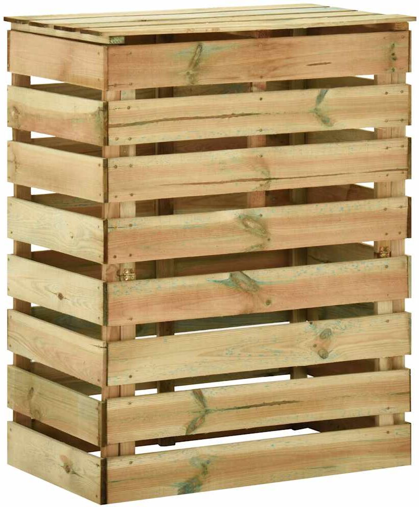 vidaXL Compostadores de láminas 2 uds madera de pino 80x50x100 cm Marrón